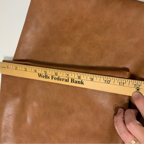 Vegan Leather Lumbar Accent Pillow Covers HomFiner set of two 12 x 20” - Picture 6 of 7